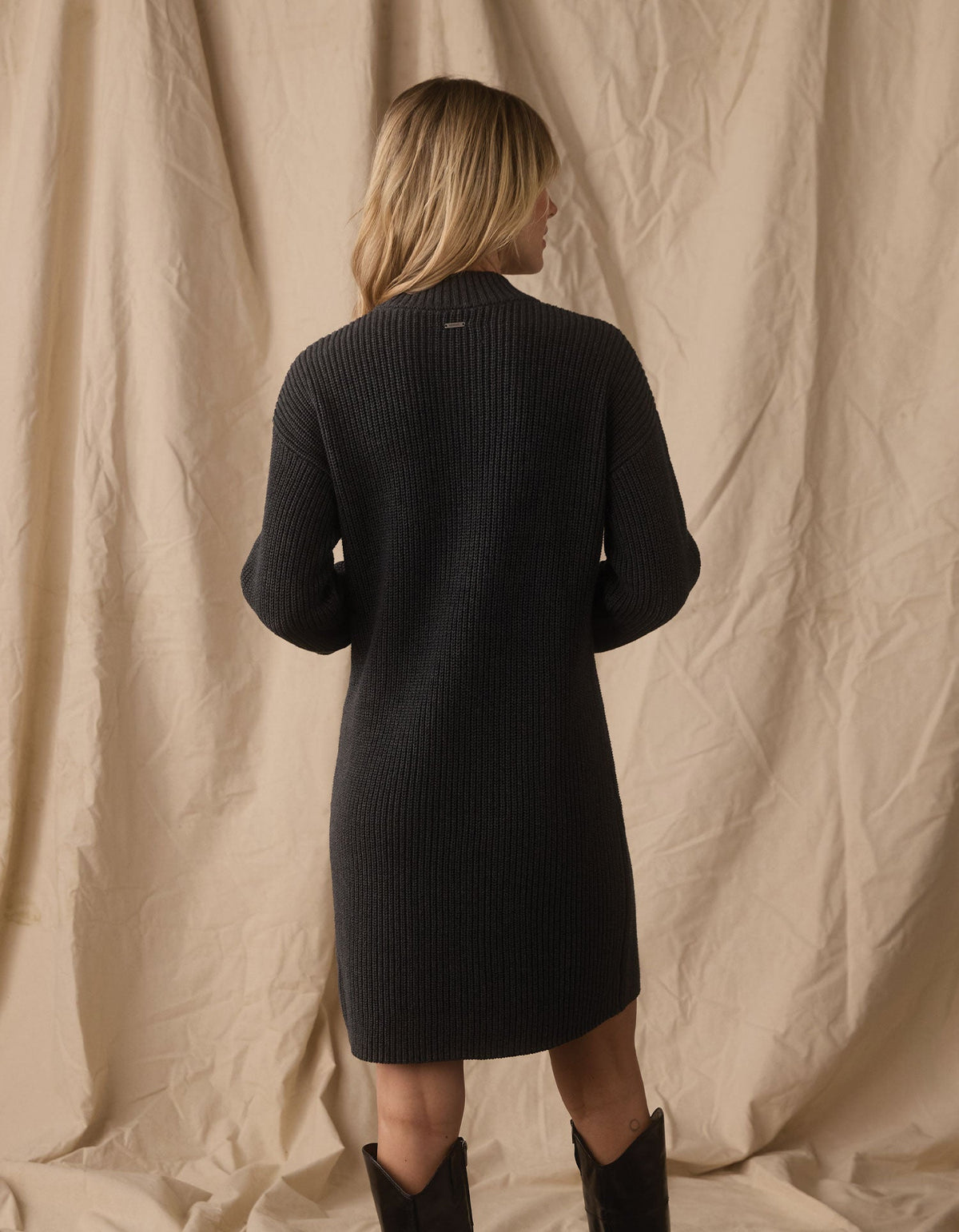 Lynn Sweater Dress in Charcoal