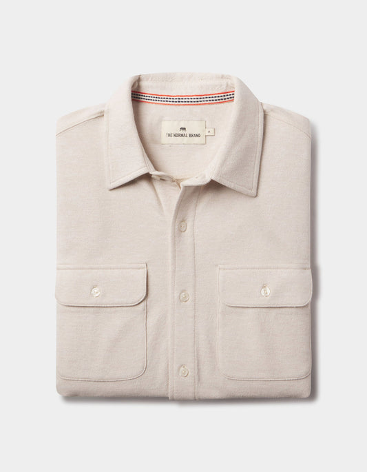 Textured Knit Shirt in Birch